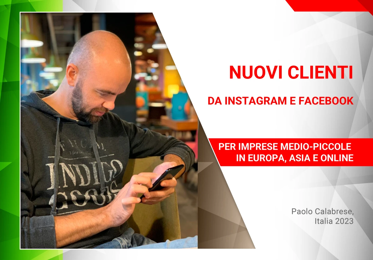Copertina del libro Nuovi clienti da Instagram e Facebook