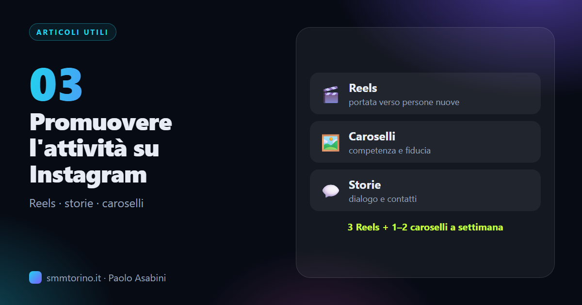 Come promuovere la tua attività su Instagram: Reels, storie, caroselli